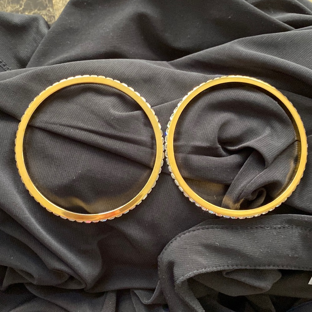 Two Rhinestone Bangle Vintage Bracelets - image 6